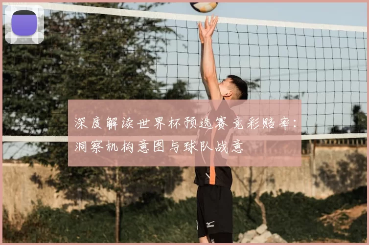 深度解读世界杯预选赛竞彩赔率：洞察机构意图与球队战意